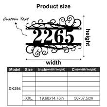 1pc Custom Vintage Metal Doorplate Decorative Art, Rural Street Nameplate Wall Decorations - Personalized Door Numbers And Text - Wall-Mounted Multifunctional Address Signs, House Numbers, Outdoor Address Signs, Farmhouse Door Art,Graphic Print