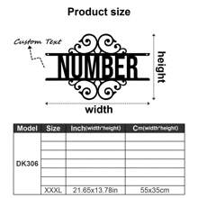 1pc Custom Vintage Metal Doorplate Decorative Art, Rural Street Nameplate Wall Decorations - Personalized Door Numbers And Text - Wall-Mounted Multifunctional Address Signs, House Numbers, Outdoor Address Signs, Farmhouse Door Art,Graphic Print