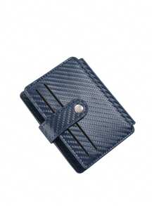 1pc Carbon Fiber Pattern Card Holder, Multi-Slot Super Thin Wallet, Fashionable ID Card Case, Suitable For Teen Casual Outdoor Athletic Or Vacation Travel, Graduation Gifts Or Birthday Dress Accessories