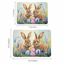 1 件复活节彩蛋咖啡机三脚架，可定制硅胶吸水垫，家居装饰，酒店和餐厅耐热桌垫