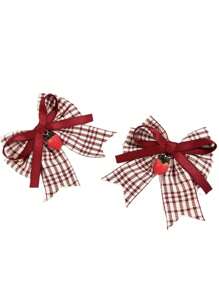 2pcs Kids Cute Sweet Bowknot Ponytail Clips, Little Girls Princess High Ponytail Hair Accessories