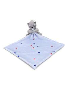 Customizable Name Embroidered Cute Animal Design Security Blanket, Infant Soothing Plush Toys Stuffed Doll Baby Comforter