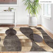 1pc Crystal Velvet Embossed Plaid Area Rug/Doormat - 5mm Thick, Waterproof, Non-Slip, Easy Clean, Machine Washable, Soft & Comfortable, Suitable For Entryway, Kitchen, Living Room, Bedroom, Hallway, Bathroom, Laundry Room - Carpet Decor