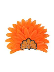 1pc Women's Carnival Feather Headpieces Sequin Headdress For Wedding Masquerade Party Cosplay Feather Headbands Halloween - A - View 20