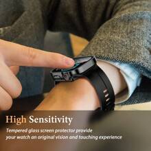 Apple Watch Case Cover, Apple Watch Screen Protector, 2 In 1 Apple Watch Case, 1pc 2 In 1 Case Compatible With Apple Watch Series 4 5 6 7 8 9 10 SE SE2 Ultra With Built-In Screen Protector, Straight Edge Hard PC Full Body Protective Cover For Apple Watch 40/41/42/44/45/46mm