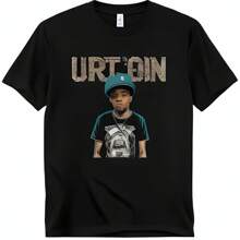 Stylish  T-Shirt With Vintage Graphic Design & URT GIN Text