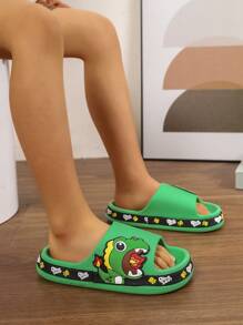 儿童拖鞋夏季男童女童室内居家洗澡防滑儿童凉鞋 - 軍綠色 - 查看 7