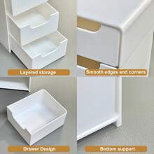 1pc Mini Desk Organizer Box For Beads, Jewelry, Cosmetics And Craft Supplies, Small Drawer Storage For Desk Organization, Suitable For Office, Arts, Crafts, DIY Accessories, Gift For Teenage Girls Back To School