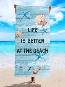 1 件超柔软超细纤维双层印花图案沙滩巾，适合海滩、游泳、防晒和披肩，夏季