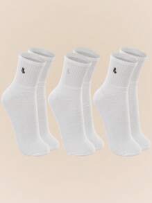 LUPO Kit com 3 Pares de Meias Cano Médio Feminino Lupo Sport em Algodão