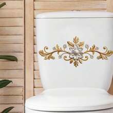 1 Stück Vintage Muster Toiletten Sitz Aufkleber, selbstklebender Toiletten Tank Aufkleber, kreative Wanddekoration, Badezimmer Accessoires, Geschenke Heim Dekoration Geburtstag Abschluss Zimmer Dekoration Badezimmer Dekoration Schlafzimmer Dekoration Raum Deko Wohnzimmer Dekoration Haus Dekoration Heim Dekoration Wohnzimmer Tapeten Aufkleber Personalisierte Aufkleber