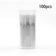 100 Stücke/Packung Wimpernbürsten Augenbrauenbürste tragbare Wimpern Spoolies für Wimpernverlängerung Make-up-Applikator für Augenbrauen