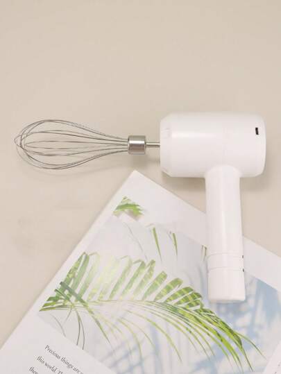 AOYI 1个800mAh可充电手持式电动搅拌器，双搅拌模式，家用打蛋器，蛋糕糊搅拌器，奶油打发器，带充电线