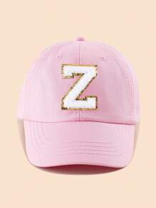 1pc Pink Letter Patch Baseball Cap, 8-16 Years Old Girls Snapback Hat, Suitable For Spring, Summer, Autumn, Winter, Party Decoration Headwear - Pink - View 31