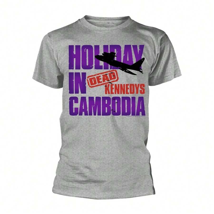 Dead Kennedys | Official Band T-Shirt | Holiday In Cambodia 2 - 48-Hour Fast Shipping!  - Grey - View 1