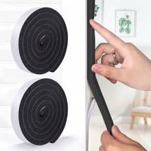 2 Rolls 1.5cm*2m Window Sealing Strips, Door Soundproof Anti-Dust Windproof Foam Gasket For Steel Windows, Self-Adhesive