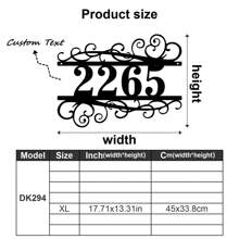 1pc Custom Vintage Metal Doorplate Decorative Art, Rural Street Nameplate Wall Decorations - Personalized Door Numbers And Text - Wall-Mounted Multifunctional Address Signs, House Numbers, Outdoor Address Signs, Farmhouse Door Art,Graphic Print