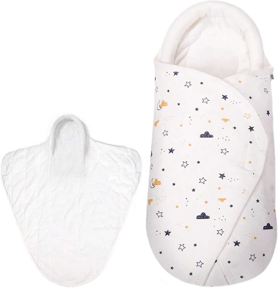 Newborn Swaddle Blanket, Baby Sleeping Bag, Swaddle Blanket 0-2 Months, Cotton Baby Wrap, Newborn Swaddle For Boys And Girls (White) - 白色 - 查看 1