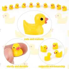 10/50/100 Pcs Mini Resin Ducks Bulk Tiny Ducks Set For Potted Miniature Decoration Garden Dollhouse Cake Decoration DIY Slime Kit Craft Charms Party Toys