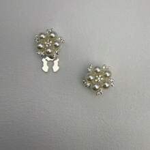 1pc Fashion Simple Lovely Faux Pearl Flower Shape Cufflinks Women's Holiday Wedding Party Daily Four Seasons Can Use