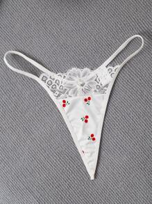 2 件女士性感睡袍和丁字裤睡衣套装，Rave - 白色 - 查看 8