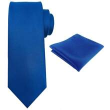 Zweiteiler, Herren Einfarbige Mikrofaser Krawatte und Einstecktuch Kombination, sehr geeignet als Herrengeschenk, passend, Hochzeiten, Bräutigame, Trauzeugen, Dates, Abendessen, Feste und andere Anlässe