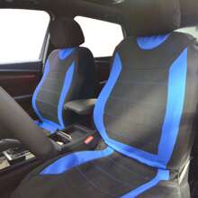 5 Full-Seat Car Seat Cover Universal Style 2 Front Seats 1 Backrest 1 Back Cushion 5 Head Caps Multiple Colors Optional Thin Polyester Fabric 2 Mm Sponge