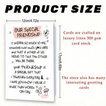 Lustige Dankeskarten für Freundschaft, hochwertigem Papier, feierliche Freundschaftssegen Geschenke für beste Freunde, aufrichtige Freundschaftskarten mit Umschlägen