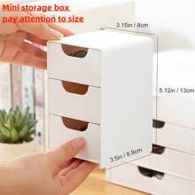 1pc Mini Desk Organizer Box For Beads, Jewelry, Cosmetics And Craft Supplies, Small Drawer Storage For Desk Organization, Suitable For Office, Arts, Crafts, DIY Accessories, Gift For Teenage Girls Back To School