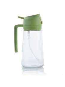 1PC Glass Spray Dual-Use Oil Kettle Large Capacity Leak Proof Household Oil Spray Kettle Kitchen With Cover And Handle Spray Oil Bottle, Spray Two In One Oil Kettle Oil Spray Pour One Dual-Use Oil Spray Kettle Kitchen Barbecue Oil Spray Foggy Oil Kettle