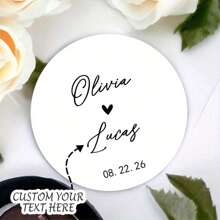 45/90pcs Customizable Wedding Engagement Thank You Gift Tags, Artistic Paper Stickers, Black & White, For Gift Packaging Decor