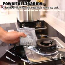 10/20/30/40/50pcs Cleaning Cloths - Non-Stick, Oil-Free Mesh For Kitchen Stove & Pot Scrubbing, Ideal For Range Hood, Sink & Stain Removal