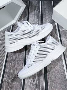 Zapatos casuales, cómodos y transpirables para hombre, adecuados para vacaciones, viajes, uso diario. Zapatos de ocio con cordones y estilo bajo, aptos también para parejas.