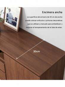 Modern 55 Inch Wooden TV Stand 120cm - 棕色 - 查看 8