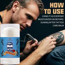 Crema para el cuidado posterior de tatuajes de rosa, cuidado mejorado del color del tatuaje, agente humectante, reparador y aclarador para tatuajes nuevos y antiguos para evitar el desvanecimiento. Utilizado para realzar el color, crema vegana, sin aceite, de rápida absorción, no grasosa