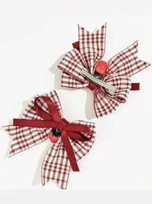 2pcs Kids Cute Sweet Bowknot Ponytail Clips, Little Girls Princess High Ponytail Hair Accessories