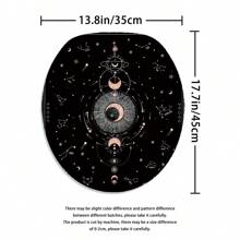 Bộ rèm tắm 4 chiếc hình cung hoàng đạo, rèm tắm họa tiết mặt trời, mặt trăng, ngôi sao, thiên hà, vũ trụ huyền bí màu vàng hồng, rèm tắm chiêm tinh học Bohemian, rèm tắm trang trí phòng tắm, rèm tắm vải chống thấm nước, 12 móc, thảm tắm chống trượt, bộ thảm vệ sinh, thảm phòng tắm, thảm bệ ngồi bồn cầu, thảm hình chữ U chống trượt, rèm tắm 12 móc, phụ kiện trang trí phòng tắm mùa thu 70,8 "X 70,8" trở lại trường - Nhiều màu - Xem 8