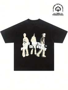 Styl uliczny Napływ bawełny T-shirt Y2K T-shirt z nadrukiem T-shirt Wiosna i lato Casual Krótki rękaw Okrągły dekolt Topy