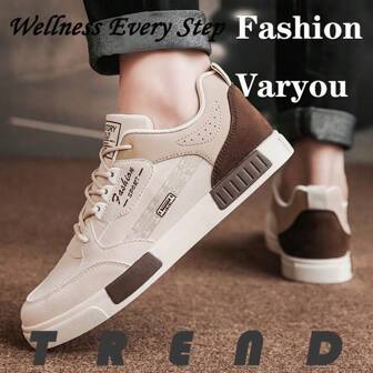 男士户外休闲运动鞋-时尚轻便防水滑板鞋-38-47码耐磨舒适厚底滑板鞋-宽松四季防滑大码绒面面板鞋