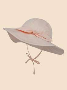 1 chapeau bébé fleuri ditsy, chapeau enfant seau, chapeau de soleil à large bord avec nœud