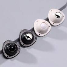 4Pcs/Set Self Adhesive Caster Wheel 360 Swivel Heavy Duty Moving Furniture Casters Mini Mute Plastic Rolling Pulley,School Supplies,Back To School
