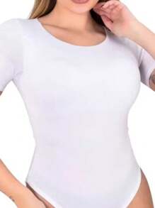 Body Kits Sleeve Versatile Elegant Day Modern Casual Women's Suplex Premium - 白色 棕色 卡其色 - 查看 10