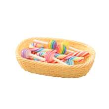 1 套微型逼真拐杖糖模型装饰配件、篮子和装饰品