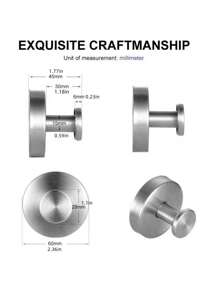 1pc Stainless Steel Bathroom Organizer Hook, Robe Hook & Other Storage Hook