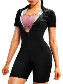 Sauna Suit For Women Full Body Jumpsuit Waist Trainers For Women Belly Fat Workout Sweat Suit