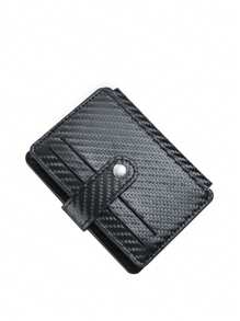 1pc Carbon Fiber Pattern Card Holder, Multi-Slot Super Thin Wallet, Fashionable ID Card Case, Suitable For Teen Casual Outdoor Athletic Or Vacation Travel, Graduation Gifts Or Birthday Dress Accessories