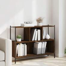 Bibliothèque en bois marron 102x28x77,5 cm bois d'ingénierie
