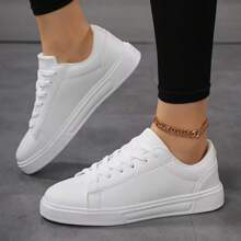 Extra Large, Wide And High-Heightened Sneakers, Versatile And Breathable New Style Fashionable White Shoes, Sports Casual Women's Shoes, Super Soft Thick-Soled Skateboard Shoes