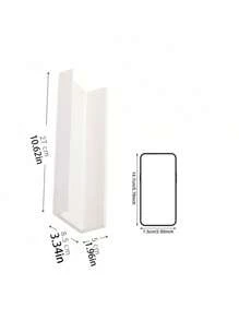 1pc/2pcs Space-Saving Acrylic Bathroom Organizer Racks, Extendable Storage Shelf, Wall-Mounted, No Drilling Required, Thick Adhesive Backing, Suitable For Toiletries And Accessories, White Bathroom Storage And Display Rack