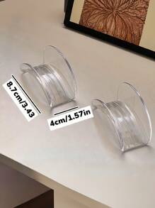 Headphone Hanger Wall Mounted, Hair Band Hair Rope Hat Transparent Bracket, Headphone Hook Under The Table - Can Be Easily And Non-Destructively Installed On The Wall, Desktop Or PC, Wall Storage Rack, Wall Bag Storage Rack, Suitable For Headphones Within 4cm In Width